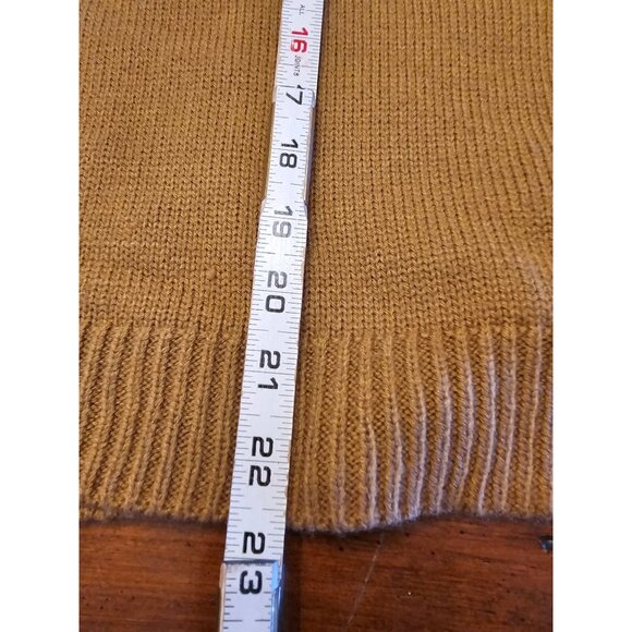 Kate & Sam Camel Tan Turtleneck Side Tie Ribbed Sweater Vest Large - Picture 7 of 8